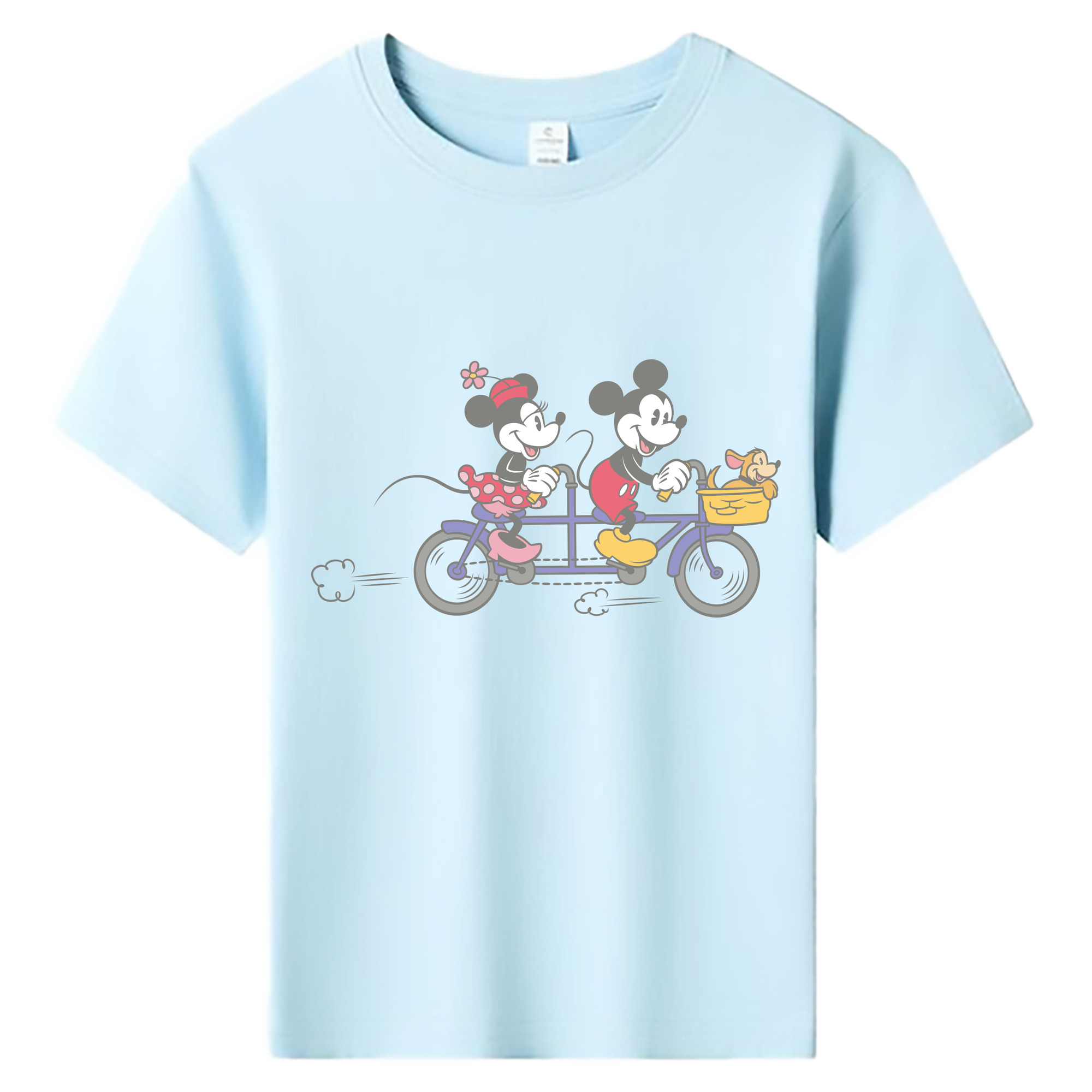 ミッキーマウス Mickey Mouse 綿100％キッズTシャツ（フロントプリント）